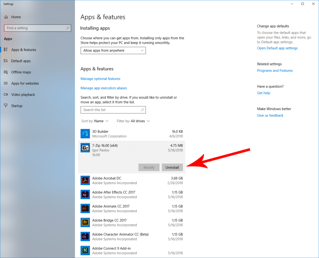 Click on uninstall Click on uninstall