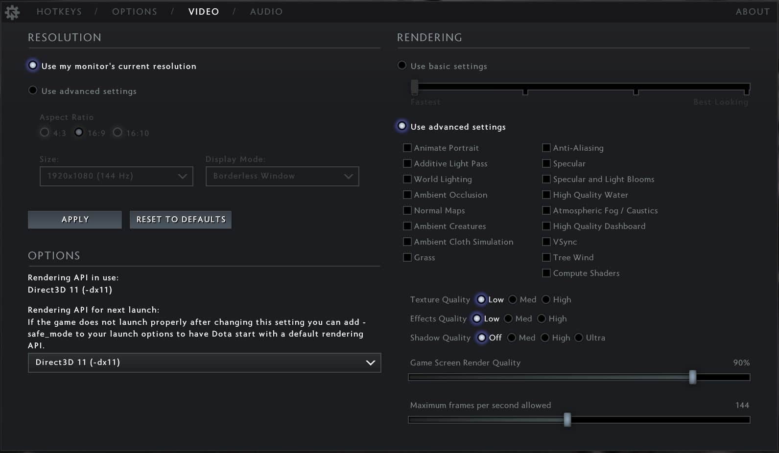 Turning your Game Screen Render Quality (Video Settings)