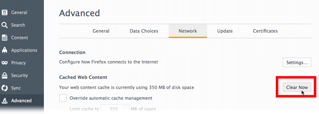 clear cache firefox remove cookies