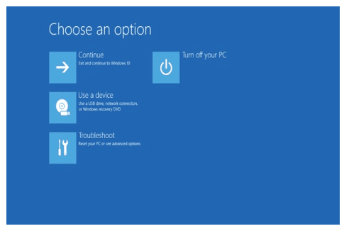 Troubleshoot from the Options Screen