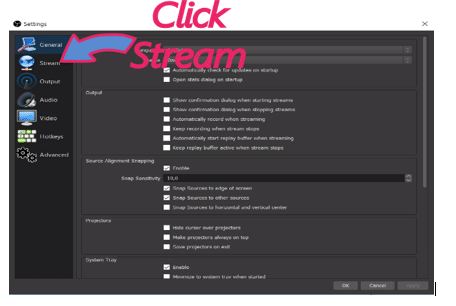 streaming settings