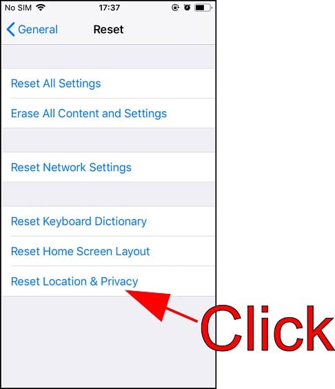 iphone location and privacy settings