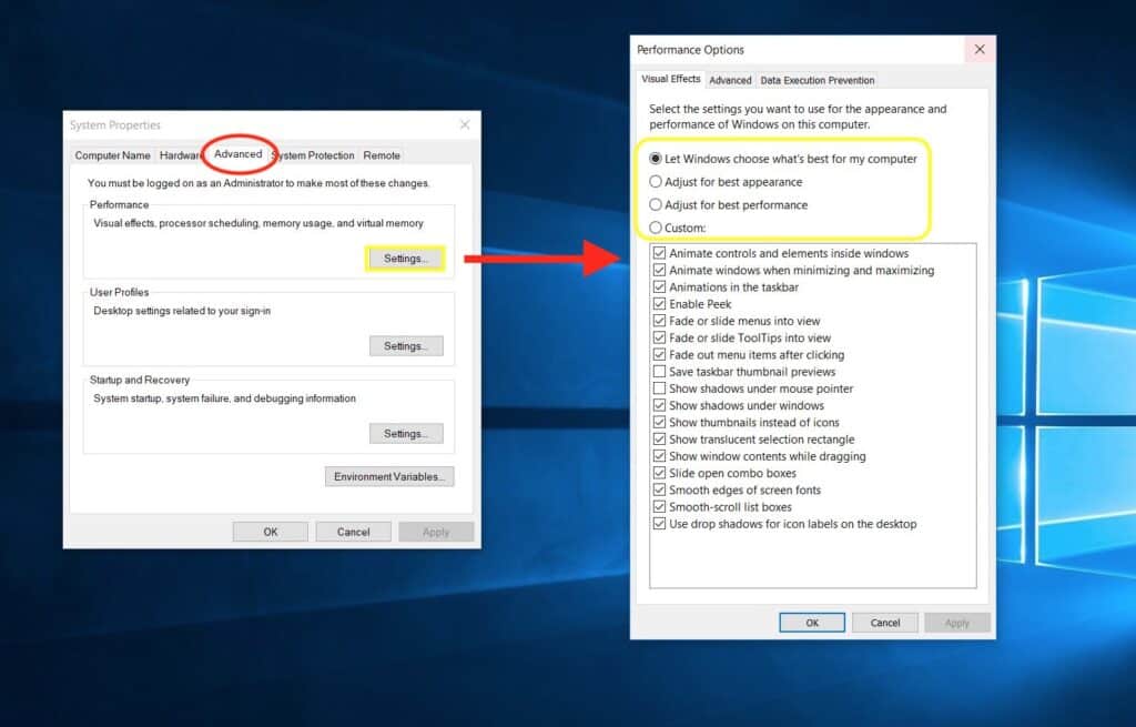 windows system settings control panel