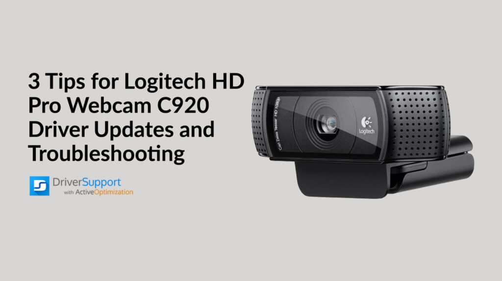 logitech webcam c920 drivers windows 10