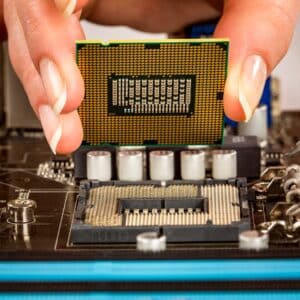 computer motherboard and processor Modern processor and motherboard for a home computer