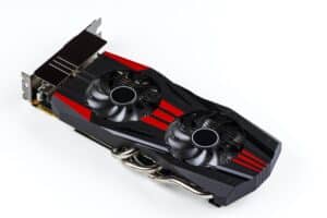 computer graphics card graphic card isolated on white background