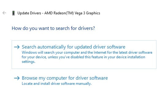Browse my computer for driver software