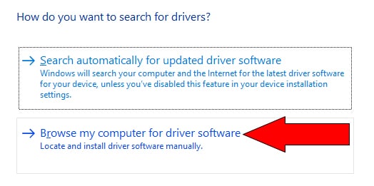 select update driver software