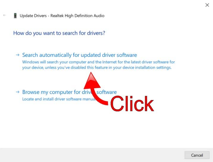 Automatically Search for Updated Driver