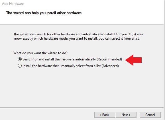 select the Sound, Video, and Game Controllers branch
