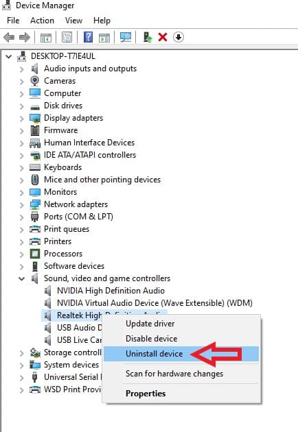 uninstall device uninstall device