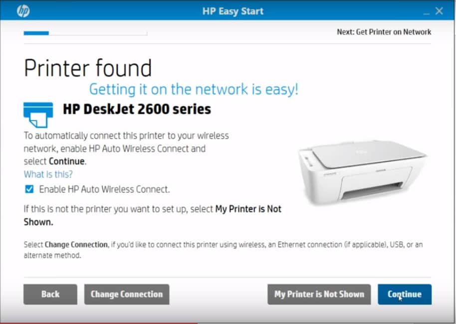 Enable HP Auto Wireless Connect