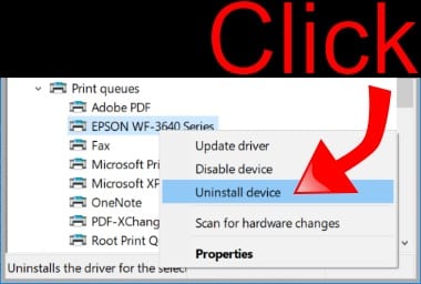Uninstall Printer