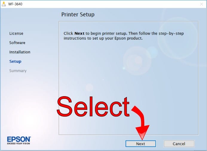 Start Printer Setup