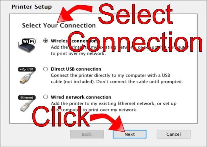 Select Connection Type