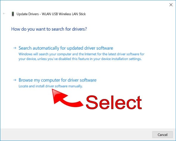 Select Browse My PC