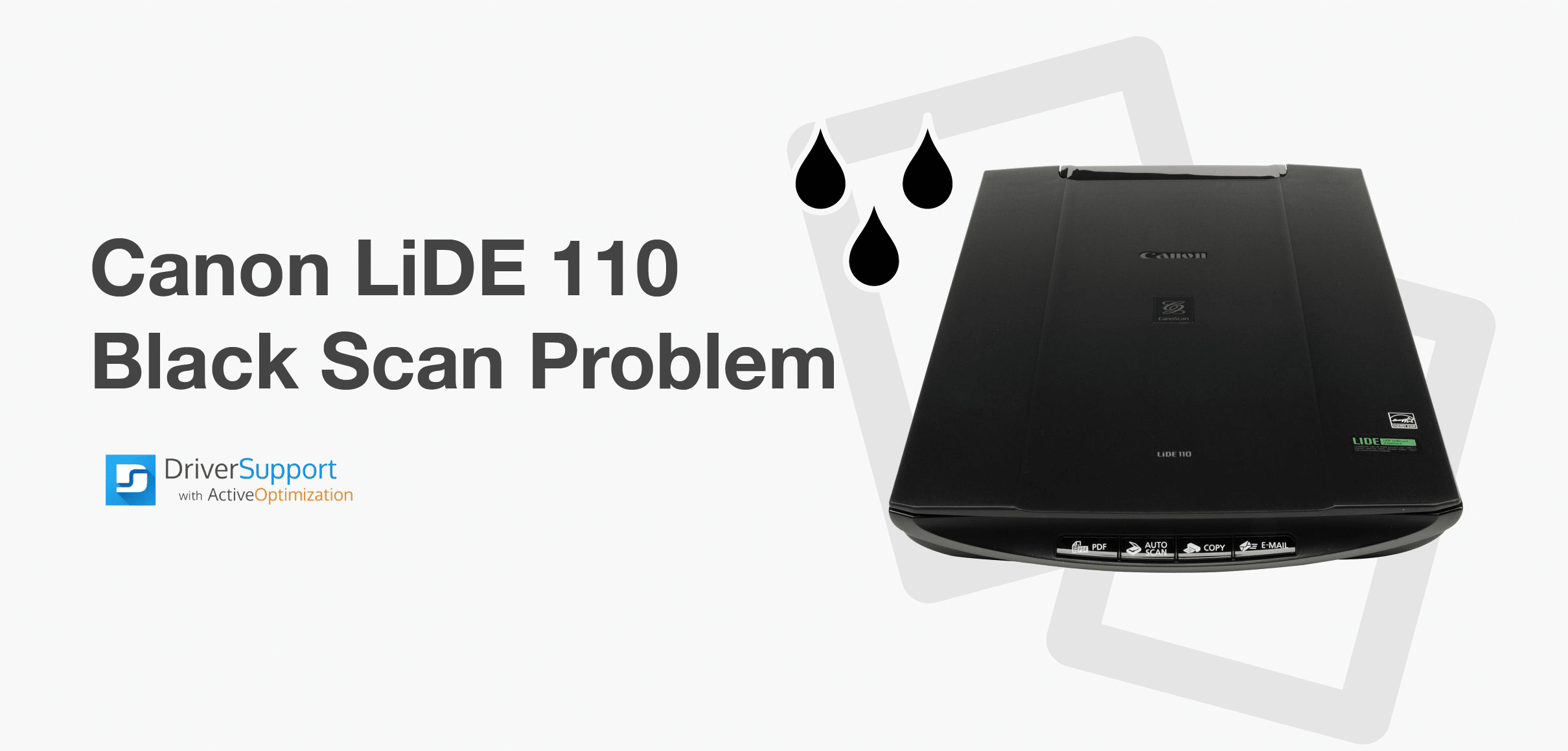 LiDE 110 Black Scan Problem | Scanner