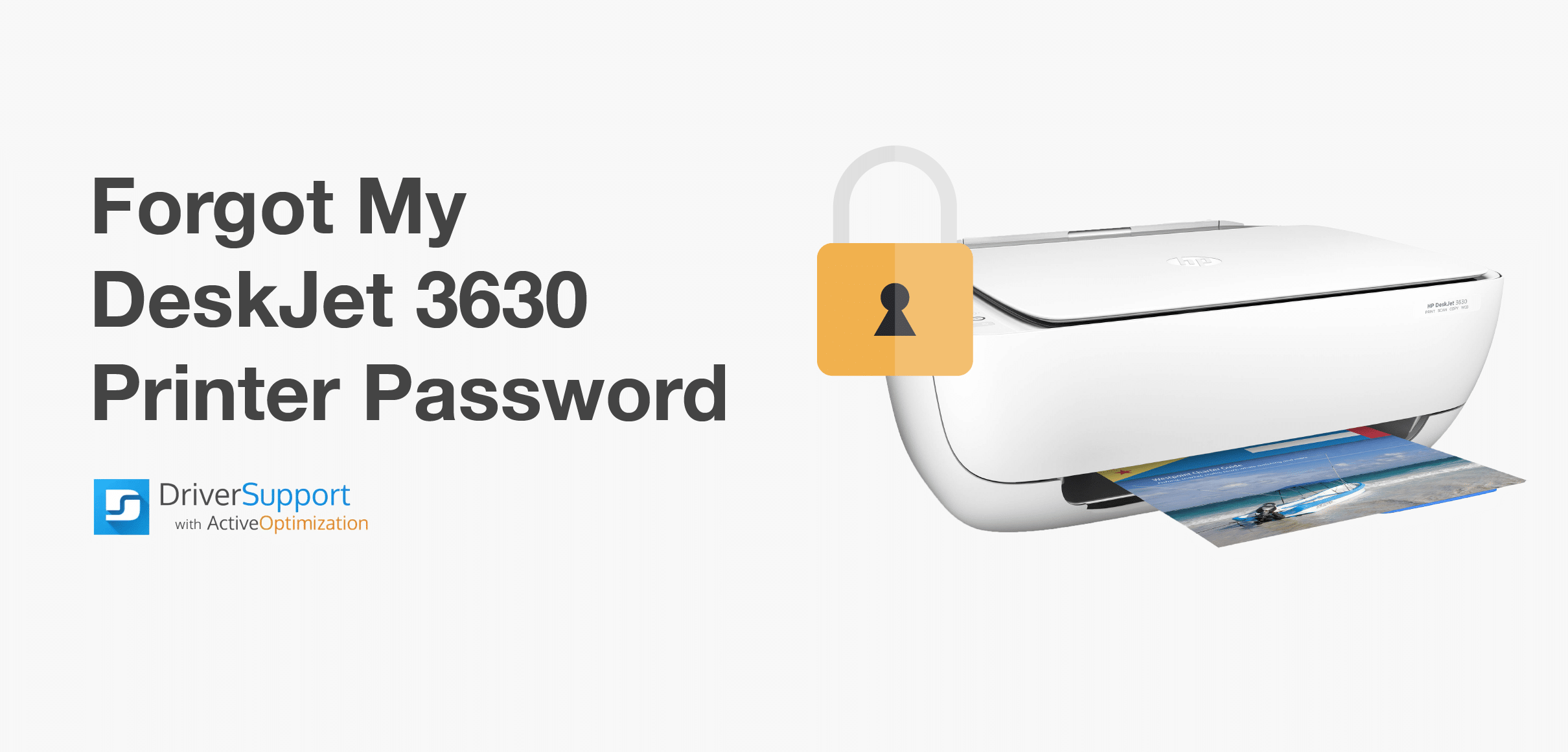 Forgot My DeskJet 3630 Password | Printer Help