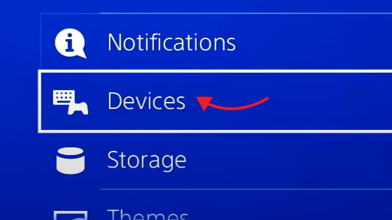 devices ps4 settings